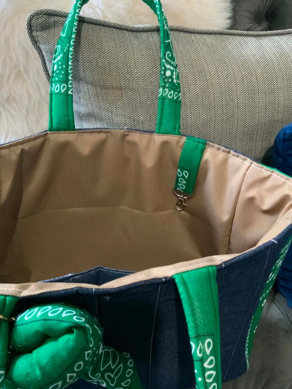 Jean and Bandana Tote