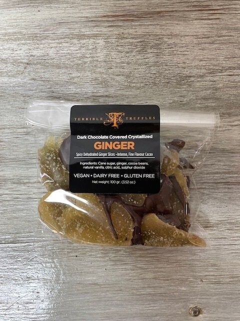 Dark Chocolate Covered Dried Ginger