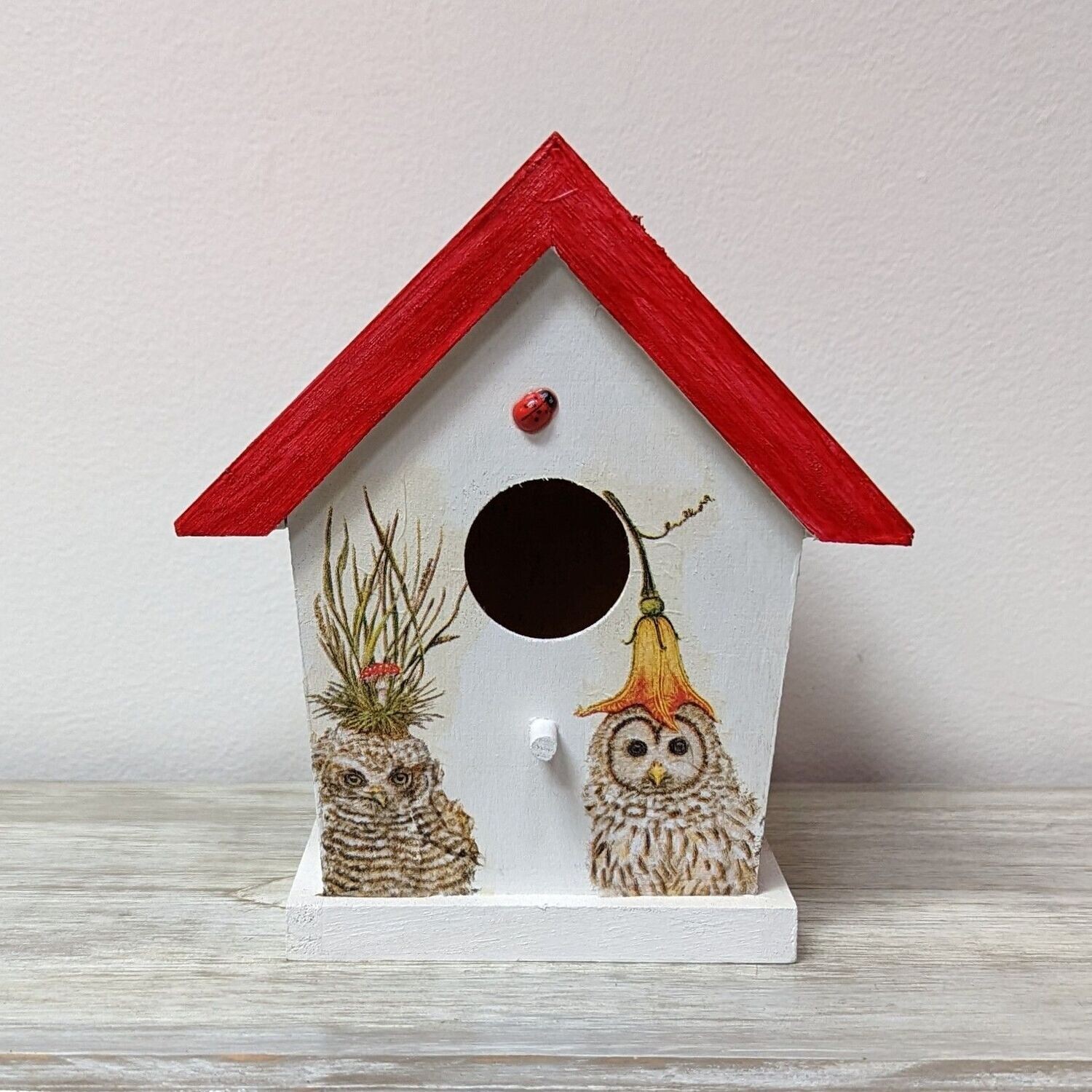 Bird and Squirrel Applique Bird House