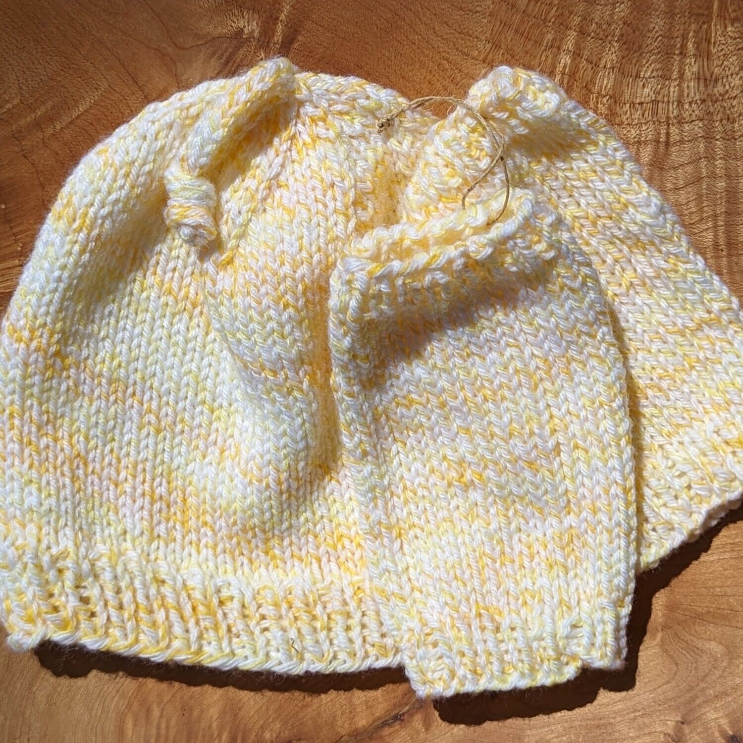 Yellow Striped Knit Baby Set