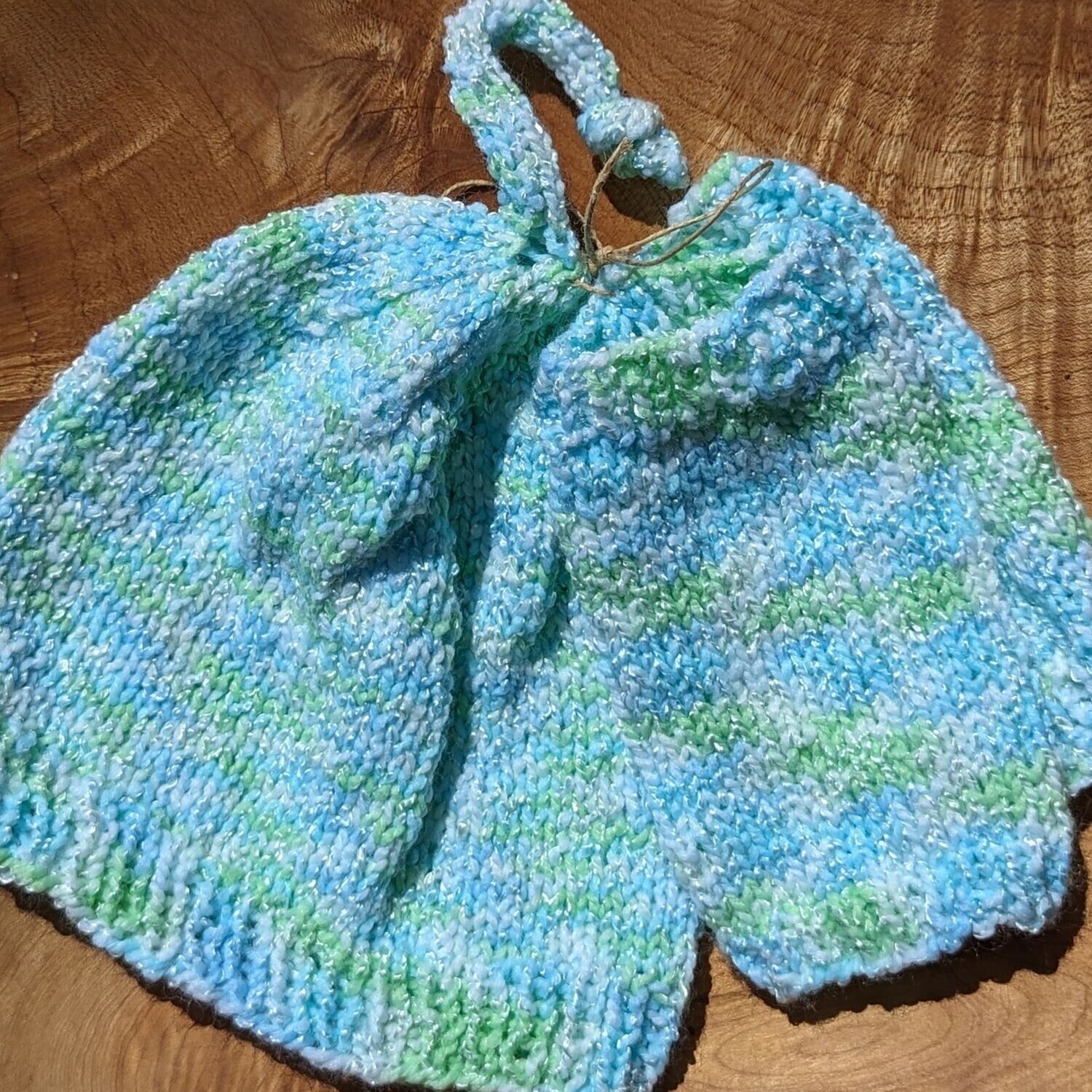 Green and Blue Knit Baby Set