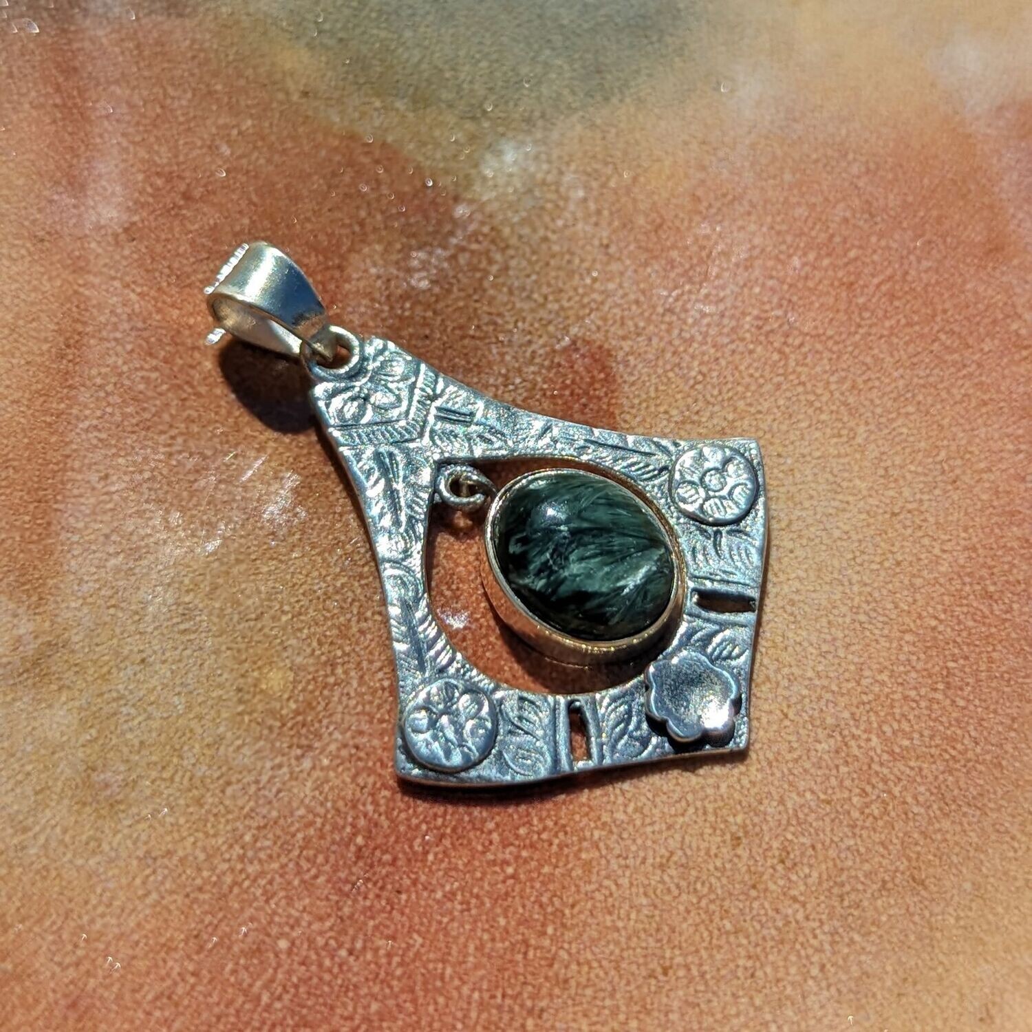 Sterling Silver Seraphinite Pendant