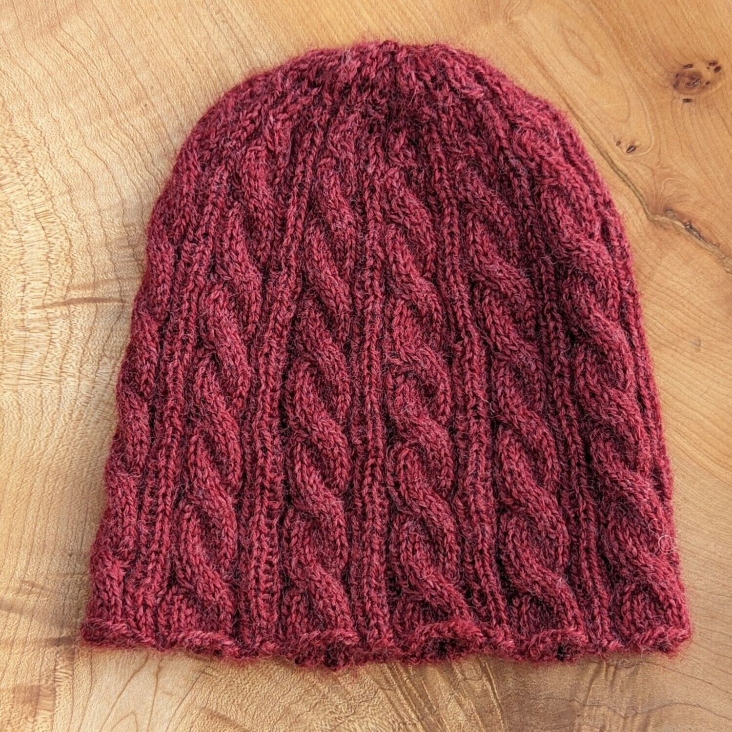 Red Cable Knit Touque