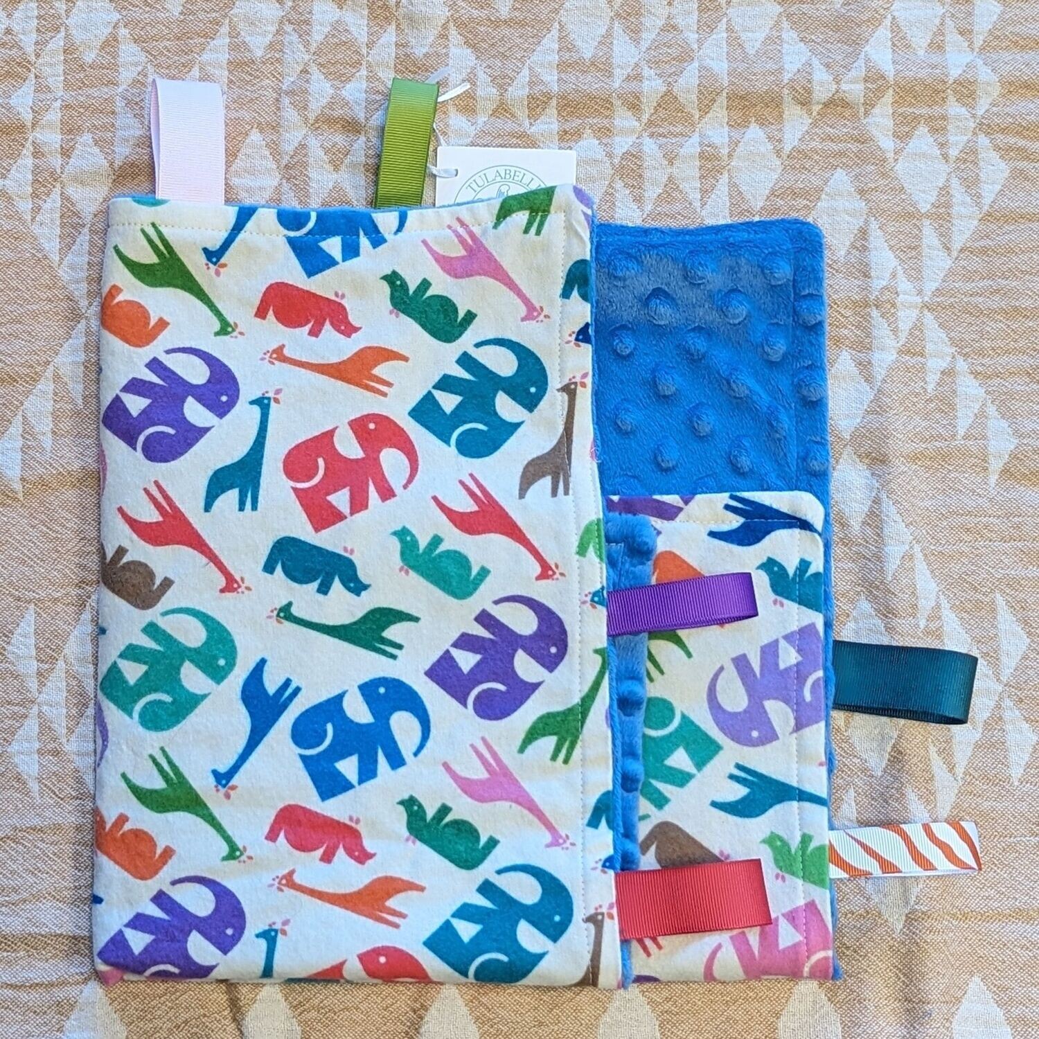 Multicoloured Dinosaur Ribbon Blanket