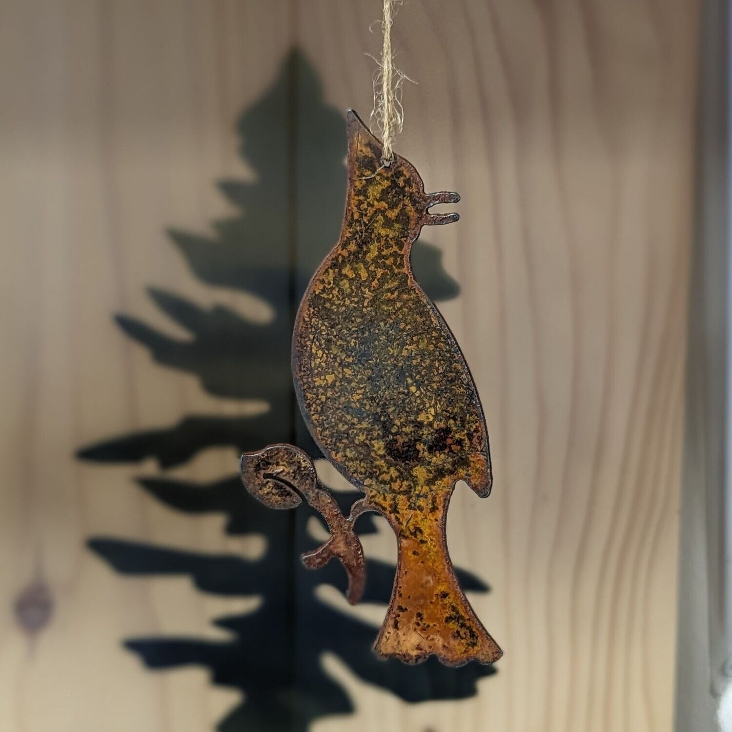Rusted Bird Ornament