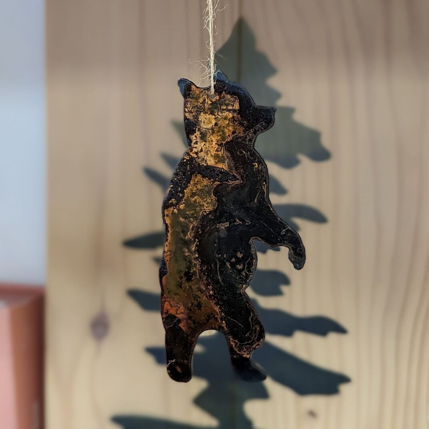 Rusted Standing Bear Ornament