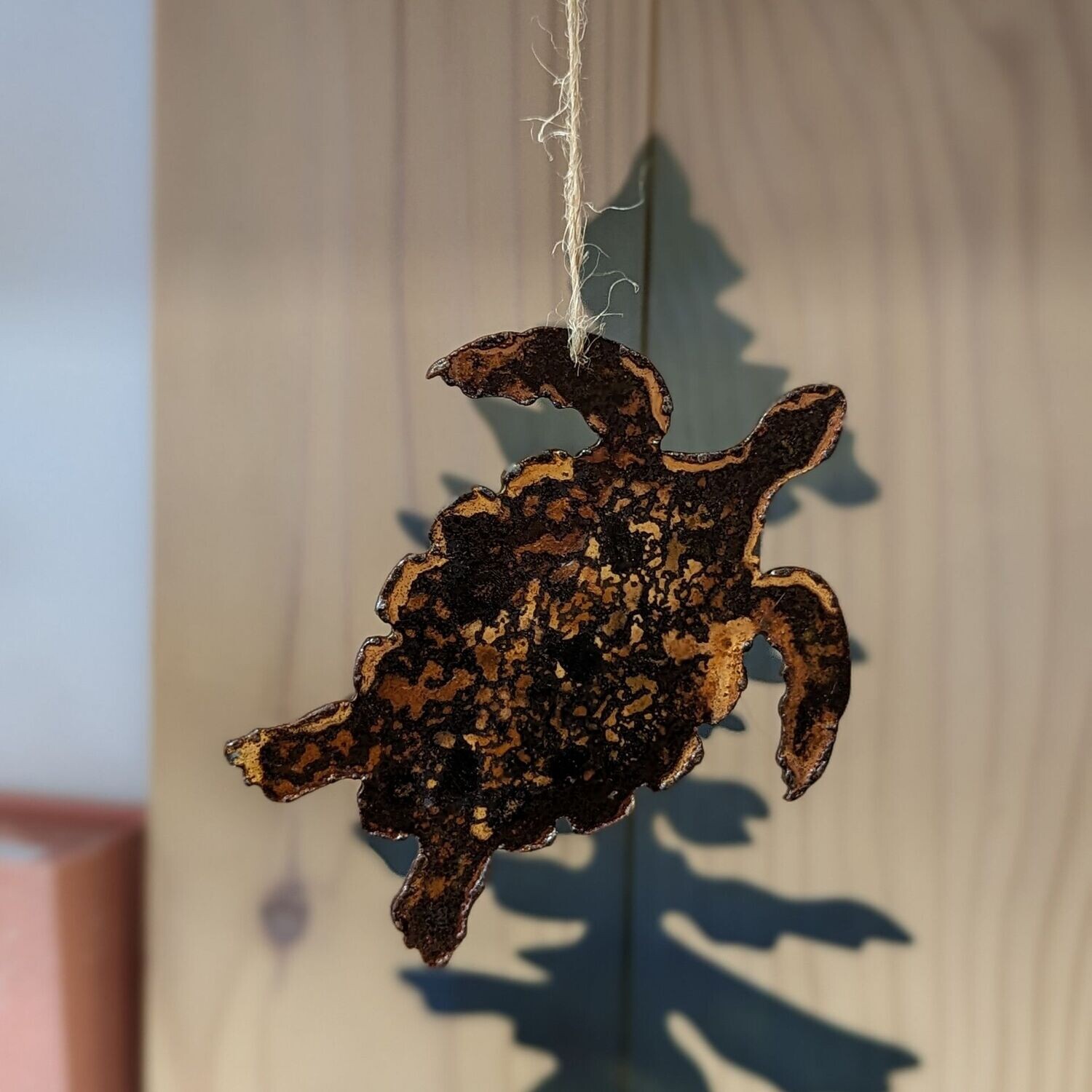 Rusted Turtle Ornament