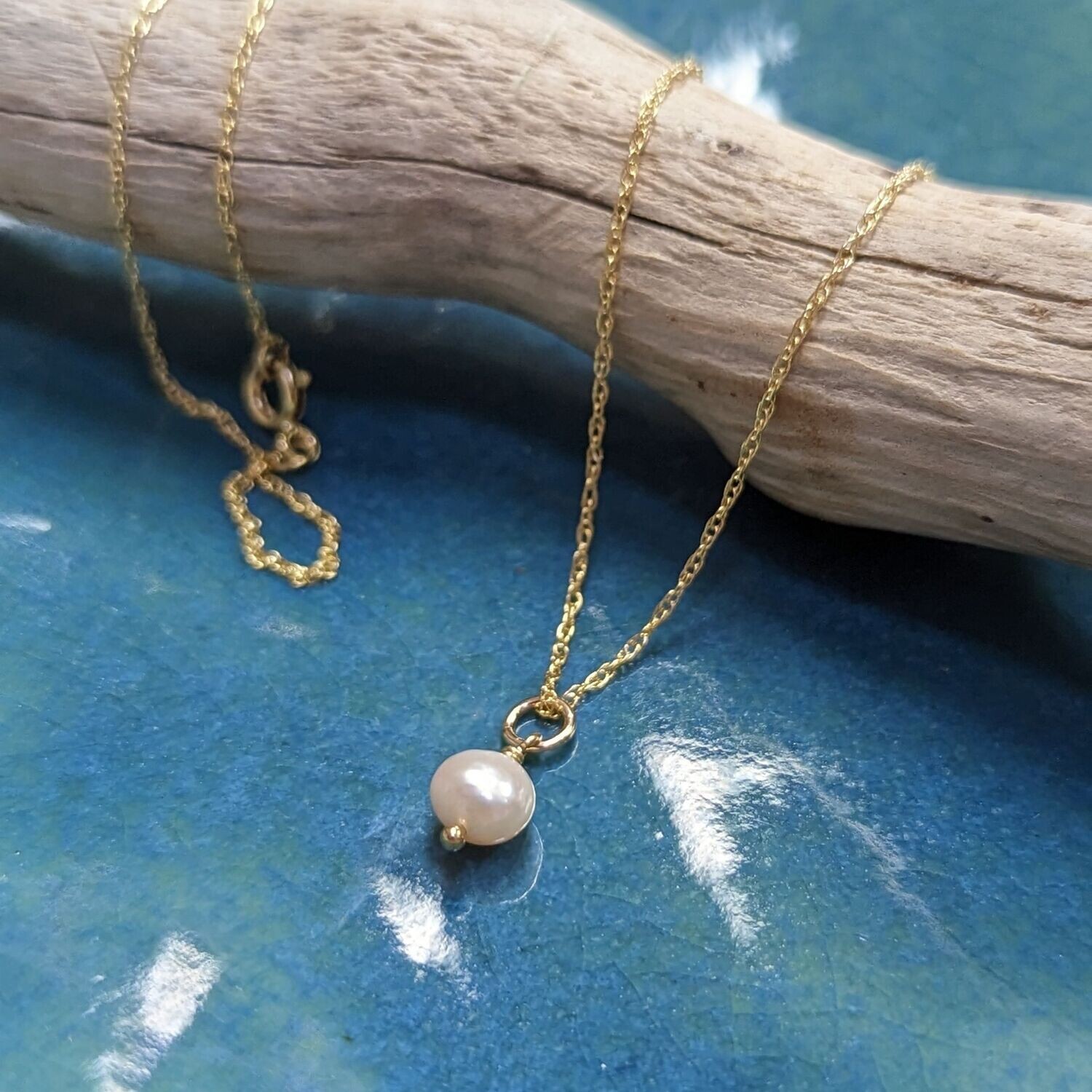 16" Gold Fill Pearl Necklace