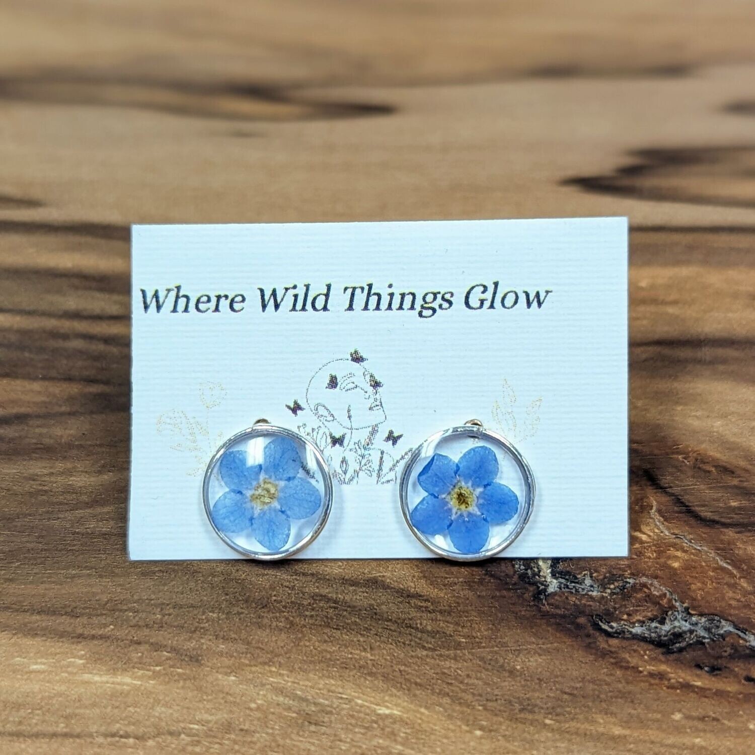 Sterling Silver Forget Me Not Studs