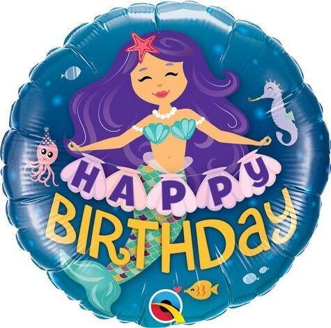Mermaid Happy Birthday 17" Balloon