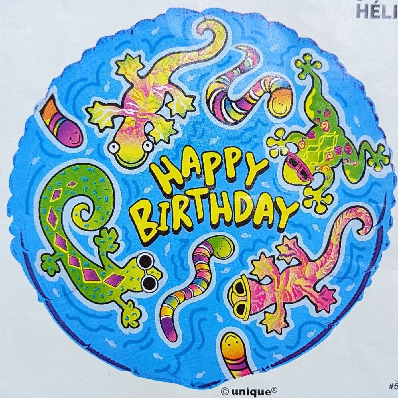 Happy Birthday Lizards 18" Balloon