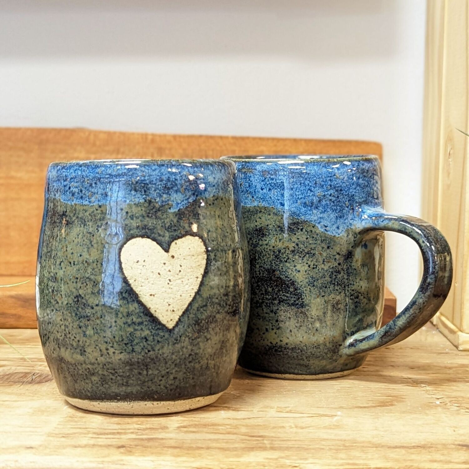 Green and Blue Heart Mug