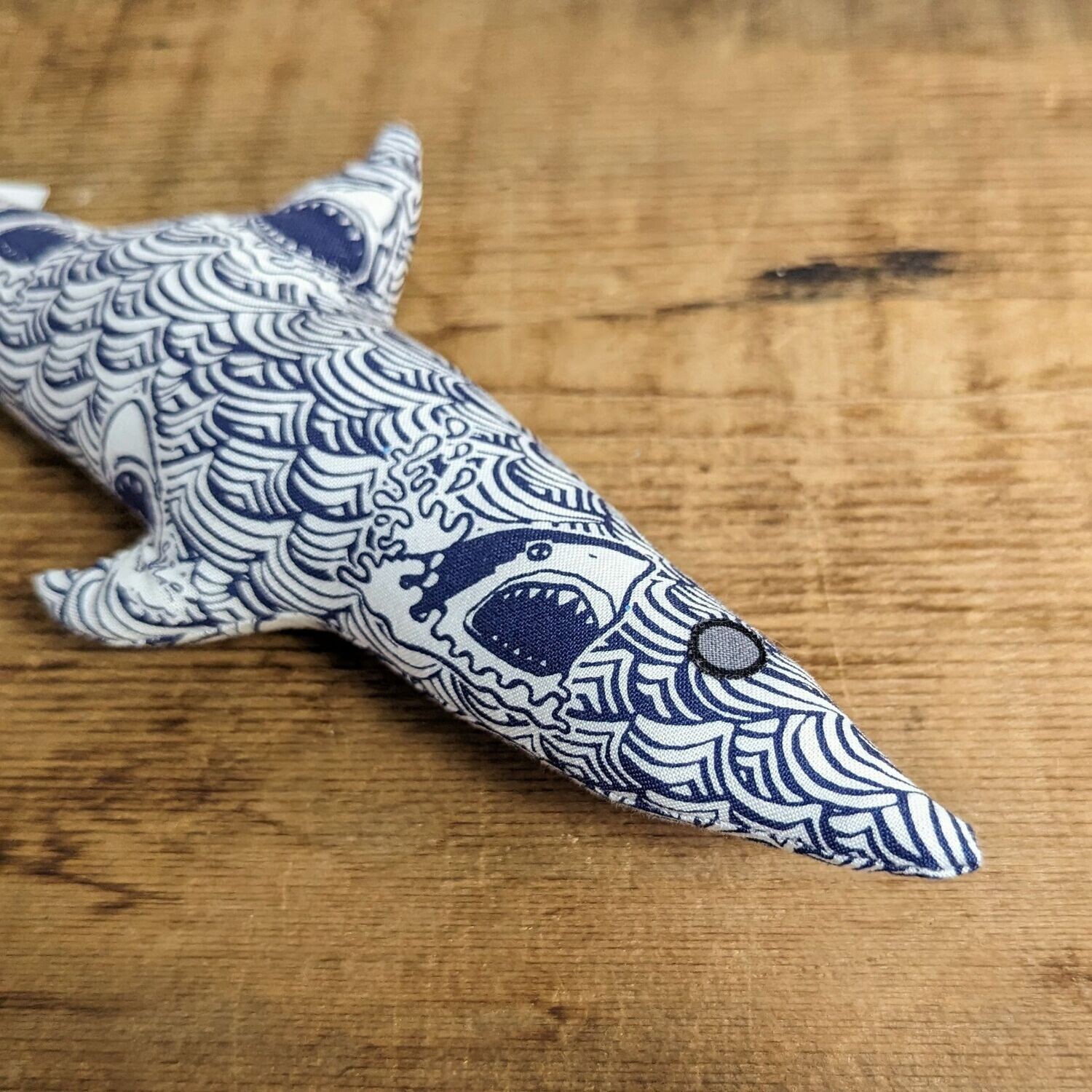 Shark and Waves Pattern Shark Plushie