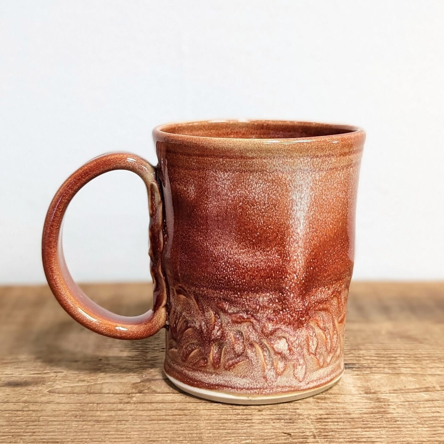 Red Carved Mug