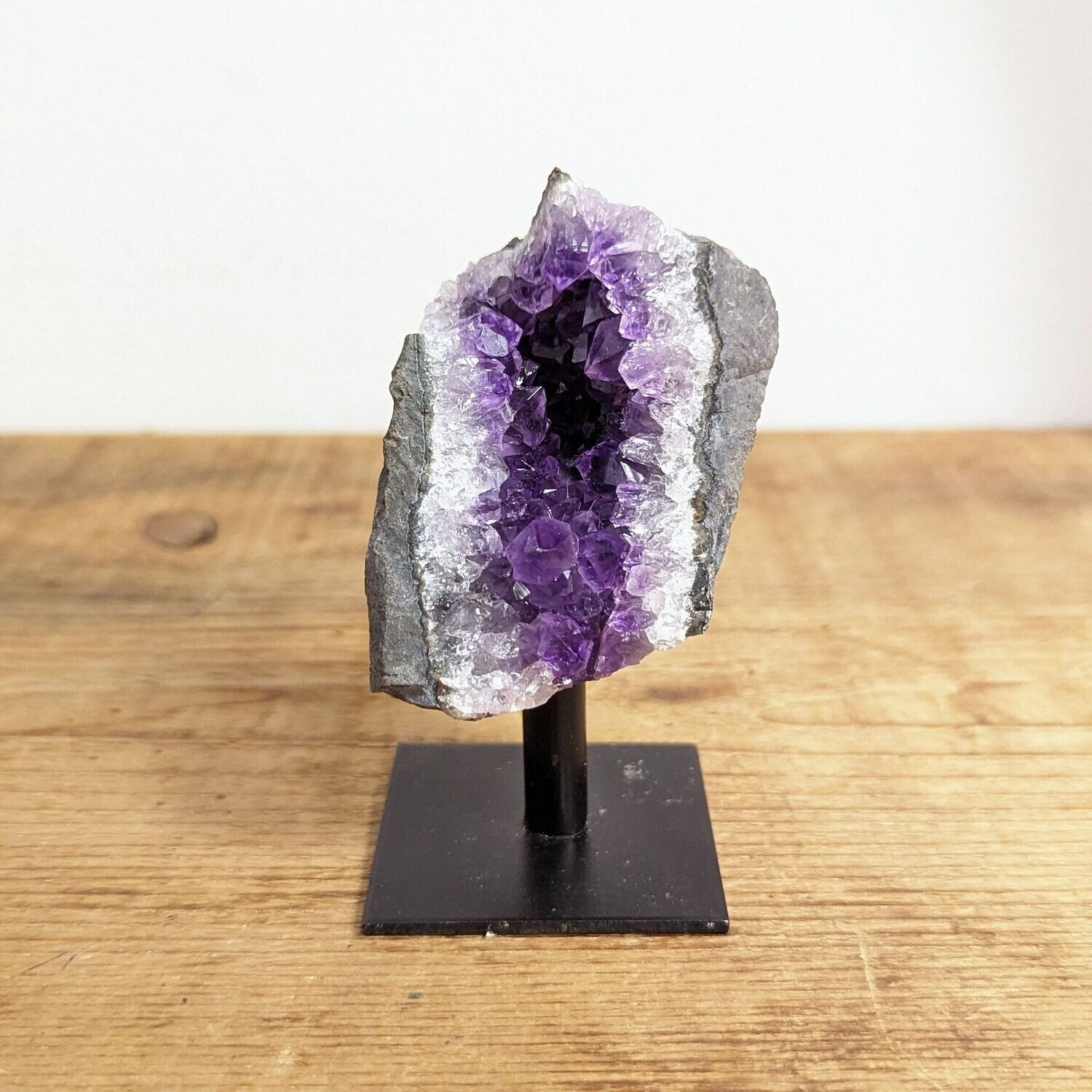 Amethyst Cluster With Metal Base