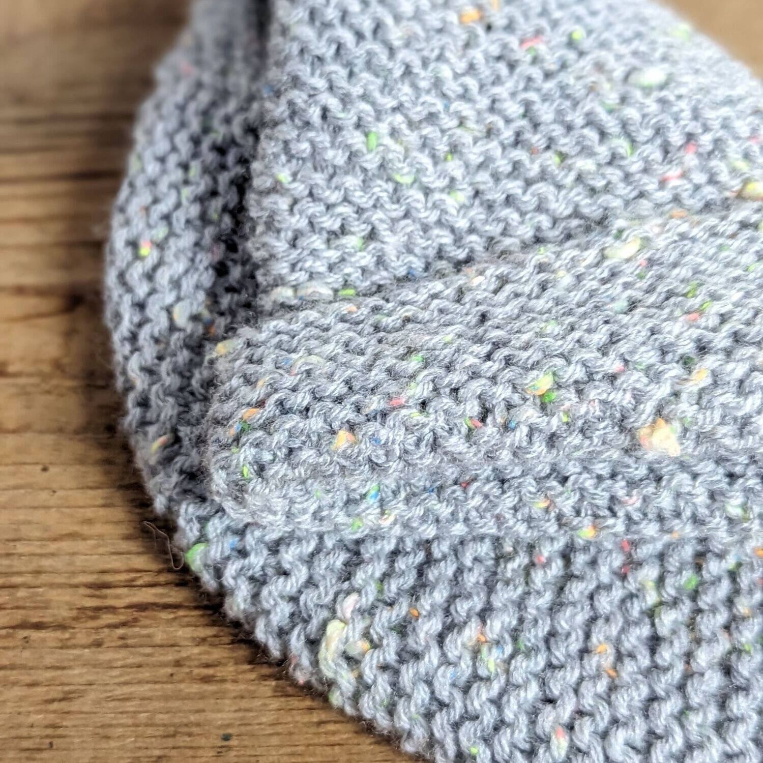 Grey Speckled Knit Touque