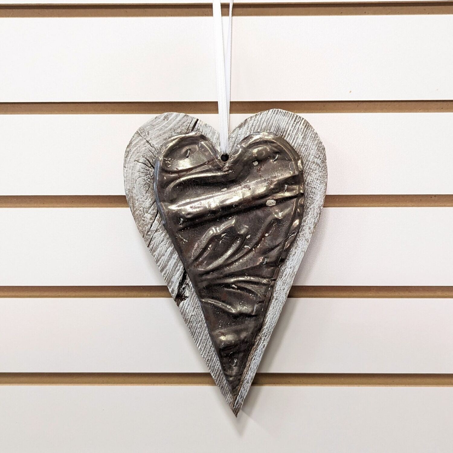 Repurposed Wood and Metal Heart (#1)