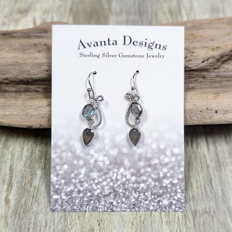 Sterling Silver Labradorite Earrings