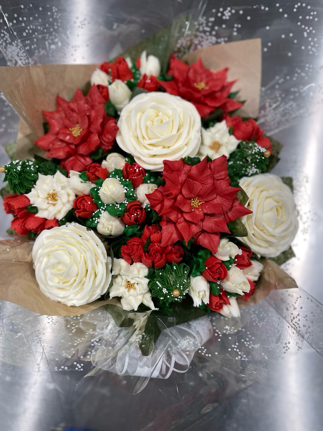 Christmas Cupcake bouquet DOZEN  Pre-order