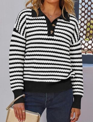 Zesica Brand Black and White Sweater