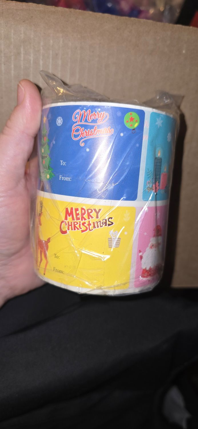 Roll of 720 Christmas Name Tags