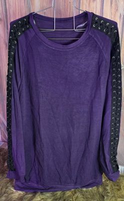 Purple/Black Long Sleeve- 1X