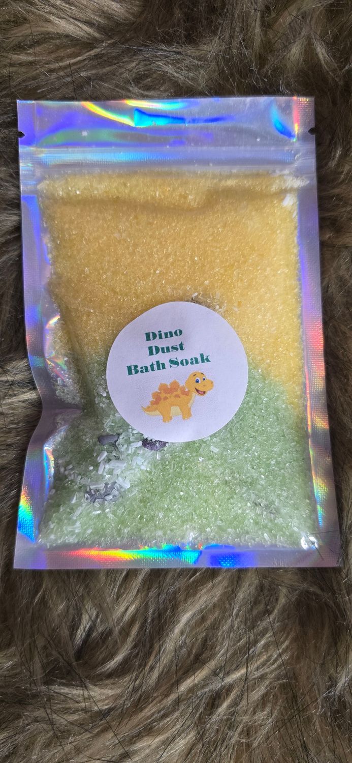 Large Bag of Bath Soak- Dino Dust with Dinos in it