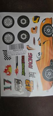 36 Sheets Racecar stickers for Kids