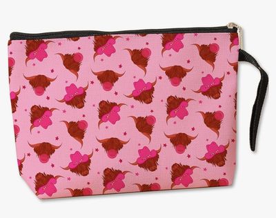 Highland Cow Makeup Bag