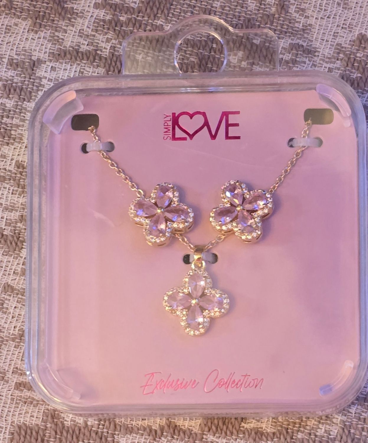 Kids Flower Necklace and Earring Set