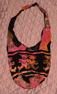 Boho grateful dead slouch bag