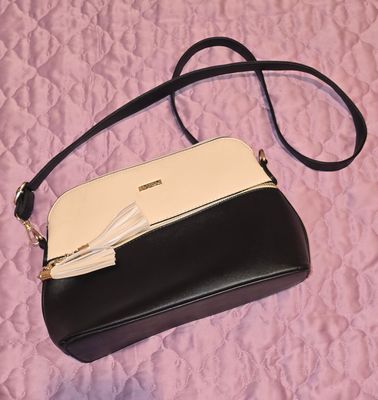 Black and Cream colored bag