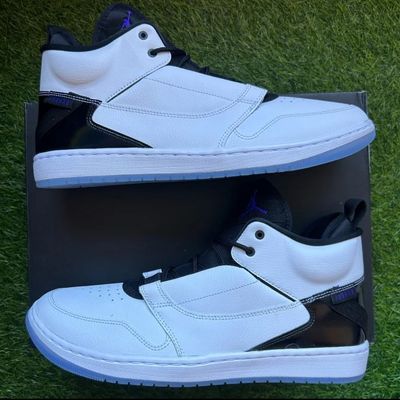 Mens Jordan Fadeaway White/Dark Concord