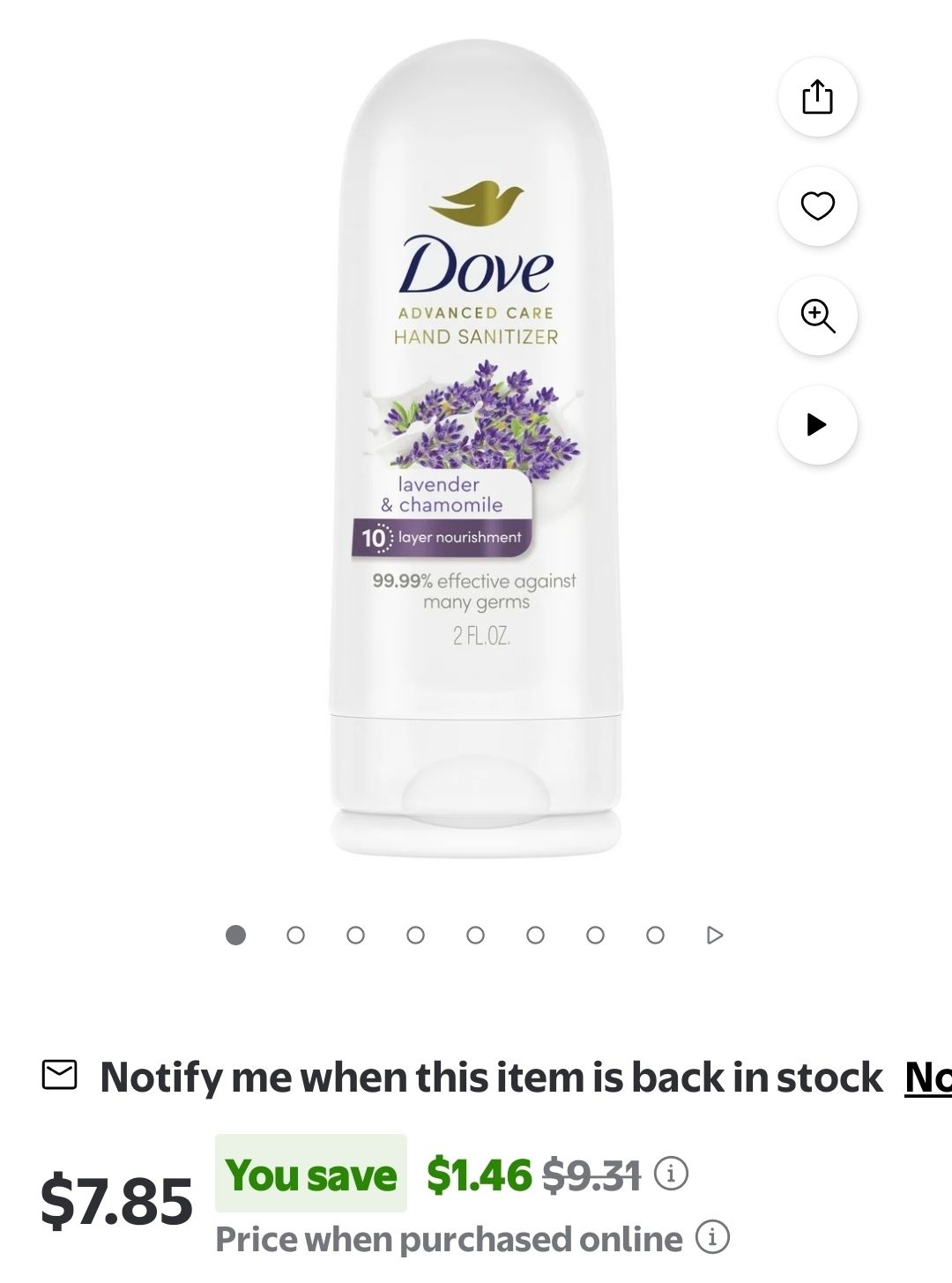 Dove Hand Sanitizer