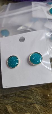 Turquoise Druzy Earrings