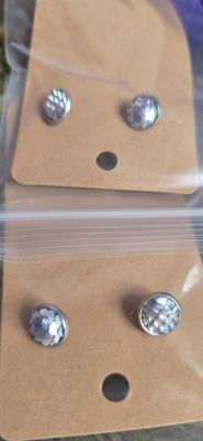Silver Scale Druzy Earrings
