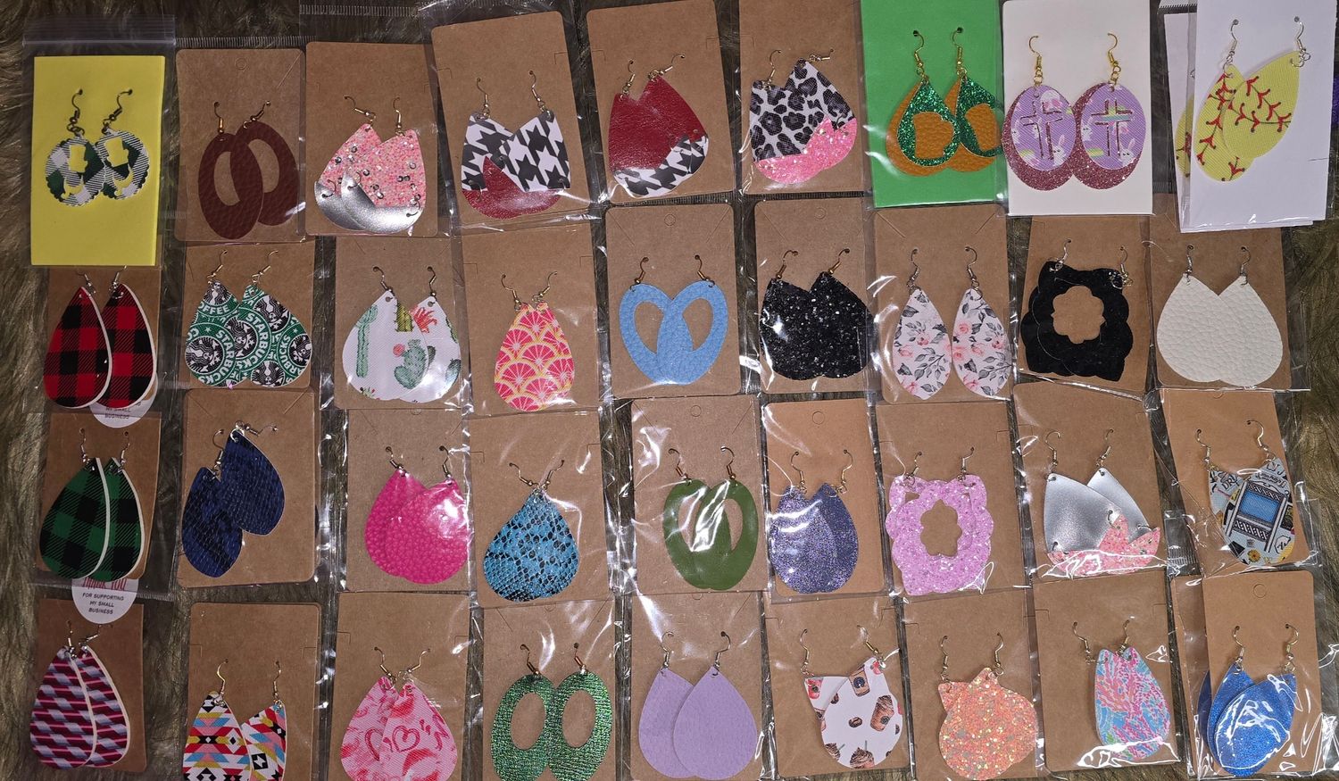 Faux Leather Earrings