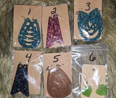 Earrings Made From Epoxy