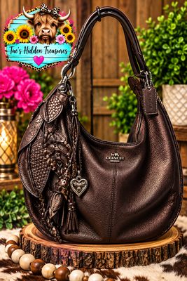 Brighton Masterpiece Collection Drew 3D Leather Appliqué Shoulder Hobo Bag