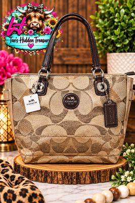Coach Alex Signature Sateen Tote Bag