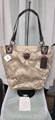 Coach Alex Signature Sateen Tote Bag