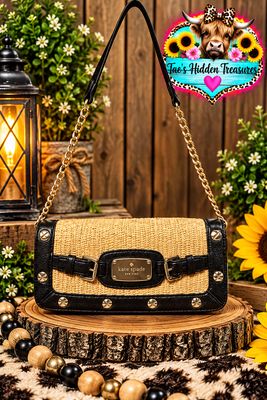 Michael Kors Straw Clutch Bag