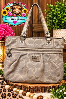 Coach Poppy Op Art Signature Glam Tote
