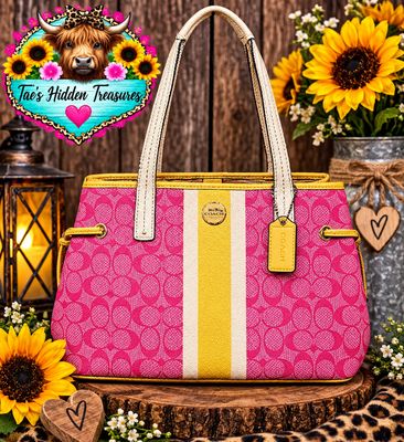 Coach Signature Stripe Carryall / Tote