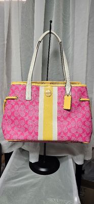 Coach Signature Stripe Carryall / Tote