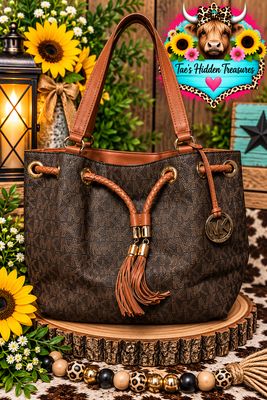 Michael Kors Jet Set Large Tassel Drawstring Tote