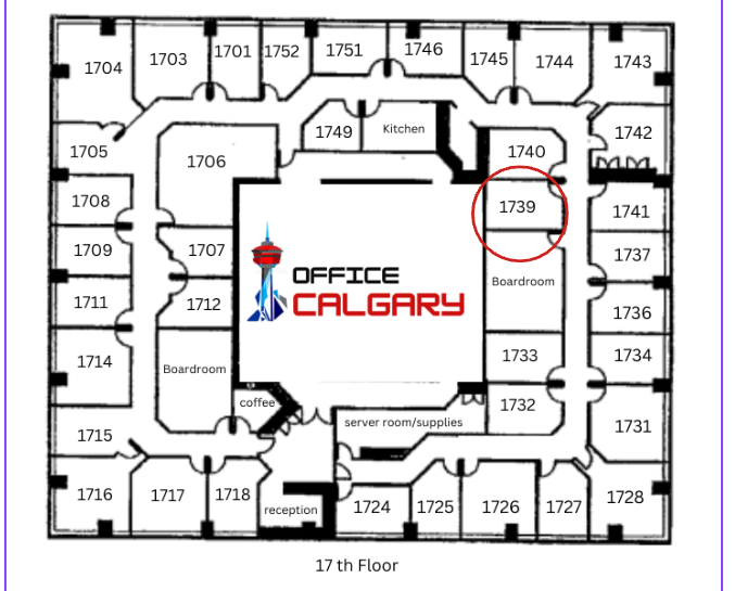 Private Office #1739- 143 sqft -  Interior Office