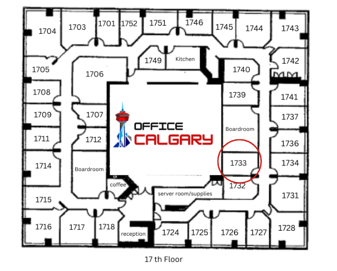 Private Office #1733- 143 sqft -  Interior Office