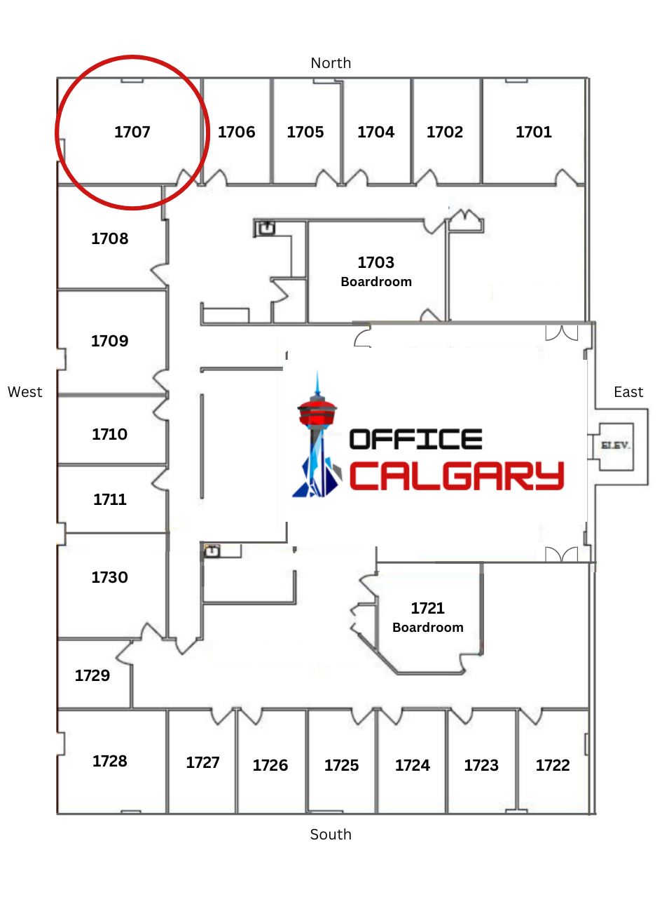 Private Office #1707 - 300 sqft - Window View