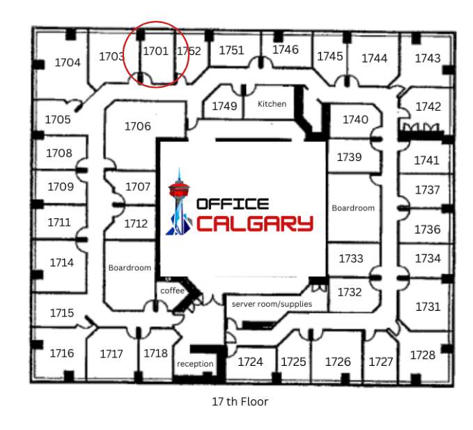 Private Office #1701 - 125  sqft -  Window View